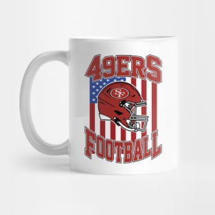Retro 49ers Football Mug